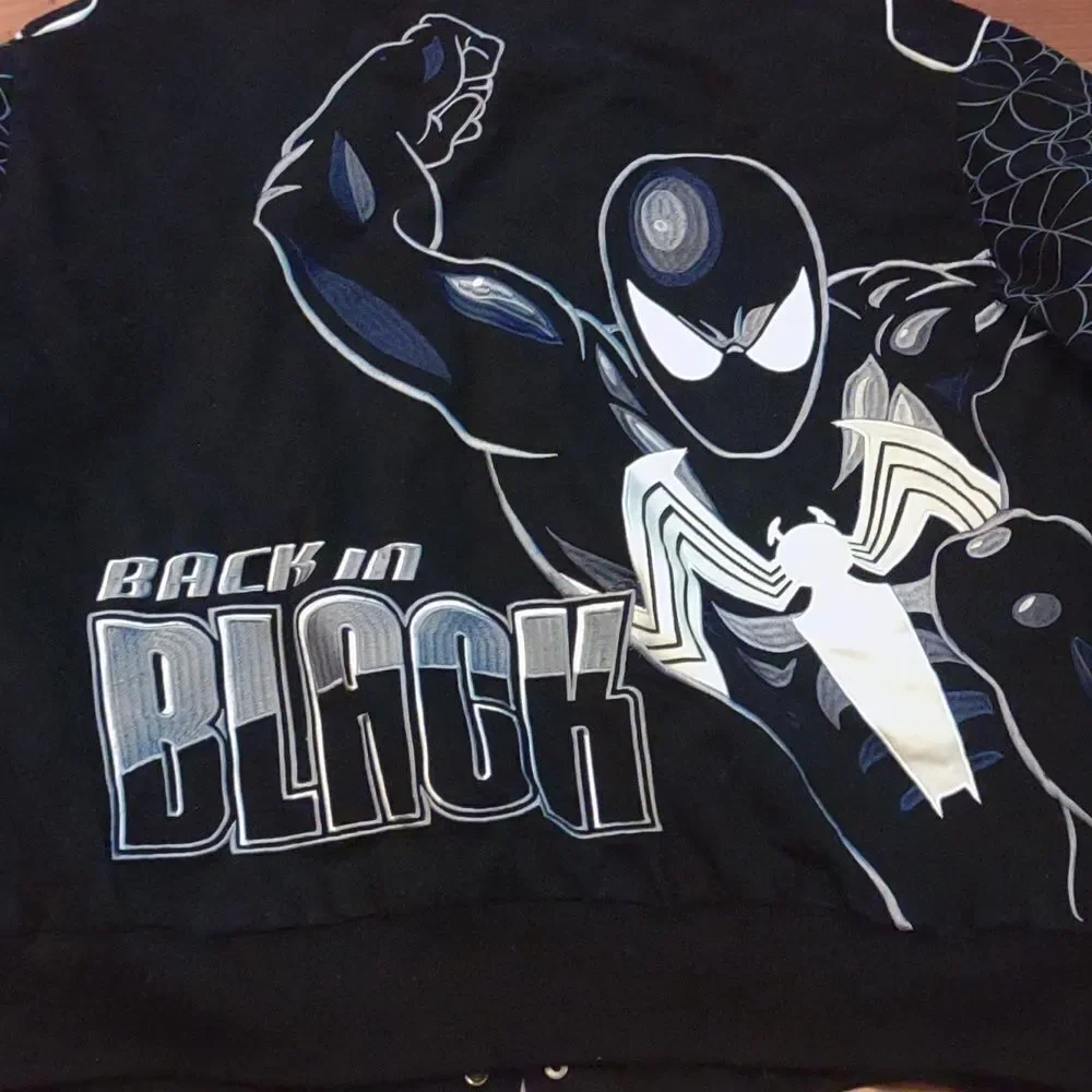 Man Spider man jacket JH design Marvel black and white size 4XL